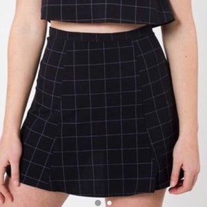 American apparel AA grid skirt